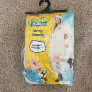 Spongebob sandy cheeks costume hooded dress and socks